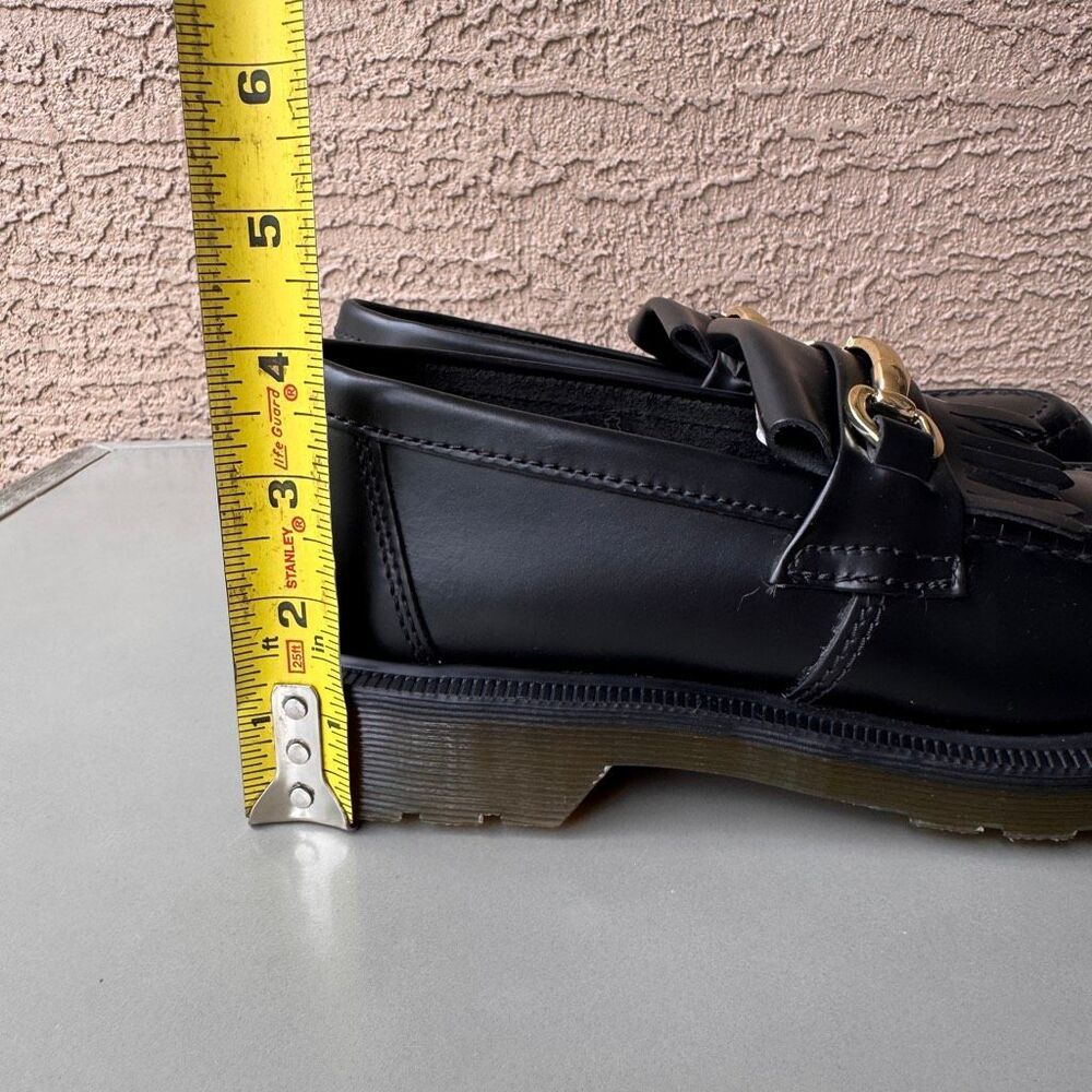 Dr. Martens Adrian Snaffle Smooth Leather Kiltie Loafers Black Gold Womens 8US - Picture 12 of 12